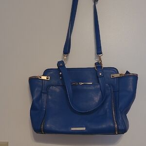 Gail Labelle Blue Leather Shoulder Bag